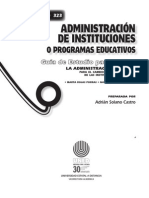 Administración de Instituciones o Programas Educativos - 2008 - Educación