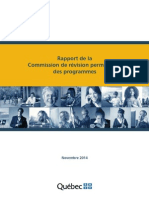 Rapport de La Commission Permanente de Révision Des Programmes