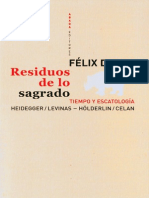 Residuos de Lo Sagrado - Felix Duque