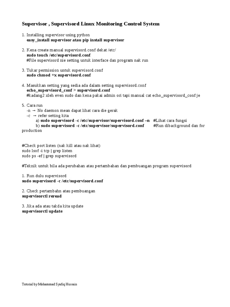 Supervisord Installation and Configuration Guide | PDF | Computers