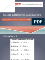 Lesson 4.2 Solving Sytems by Substitution