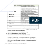 1 Abdominal 2 Biceps: Standardized Description of Skinfold Sites and Procedures