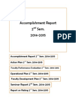 Accomplishment Report 2 Sem. 2014-2015