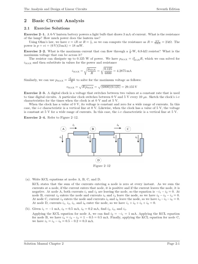 the analysis of linear circuits and design ch02 Series And Parallel