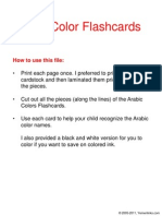 Arabic Color Flashcards: How To Use This File