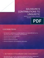 Saussure's Contributions To Linguistic