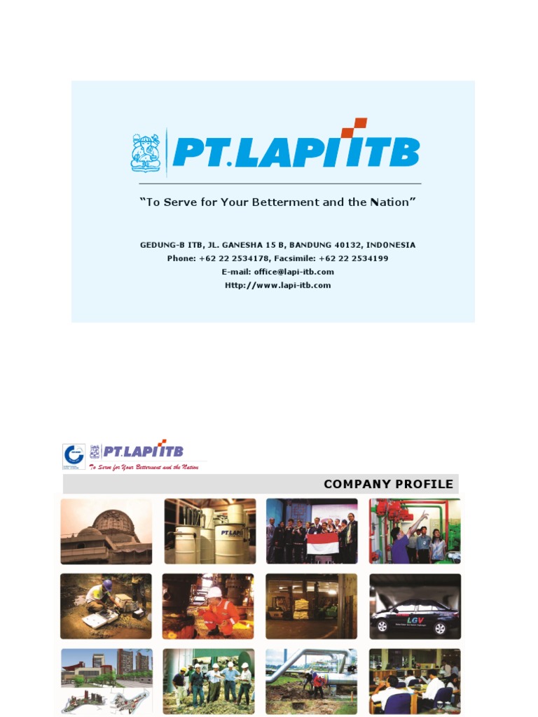Profil PT. LAPI ITB dan Layanannya | PDF