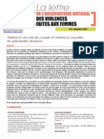 La Lettre de l'Observatoire des violences faites aux femmes - novembre 2014