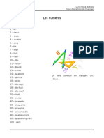 Les Numéros Vocabulaire PF