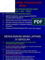 Teknik - Teknik Pengurusan Masa