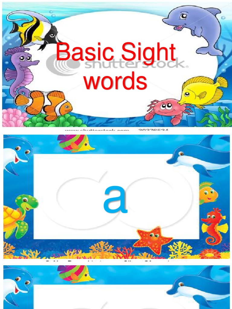 basic sight words