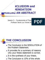 Session 5 - Conclusion, Reco, Abstract