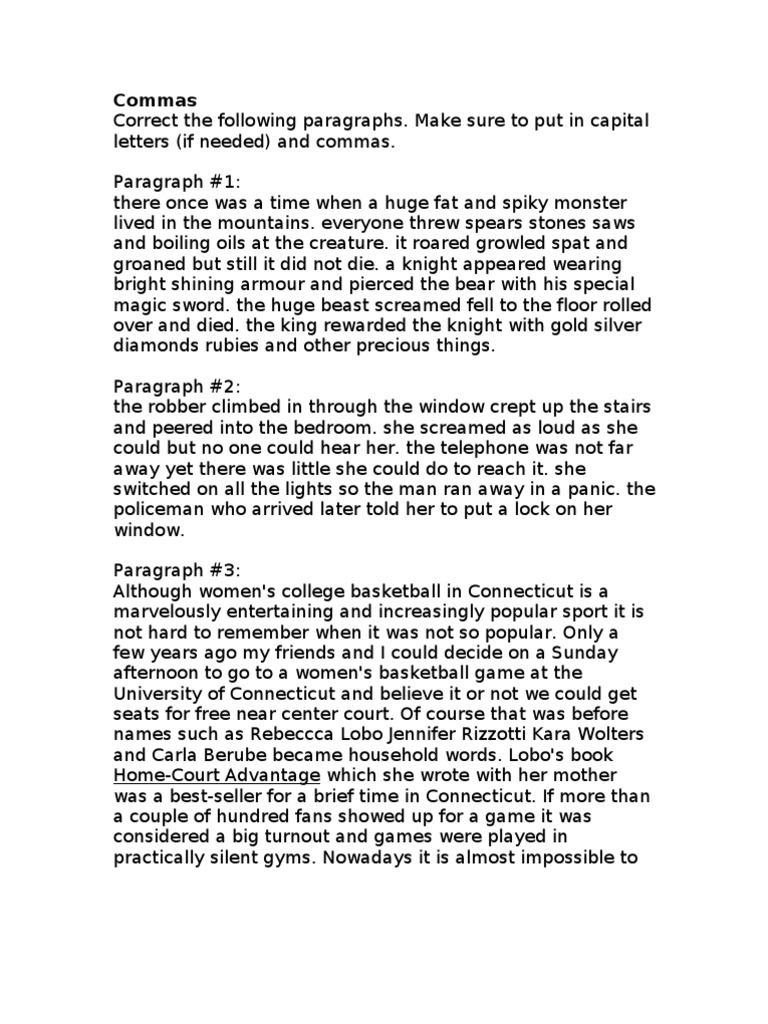 Types of commas picture