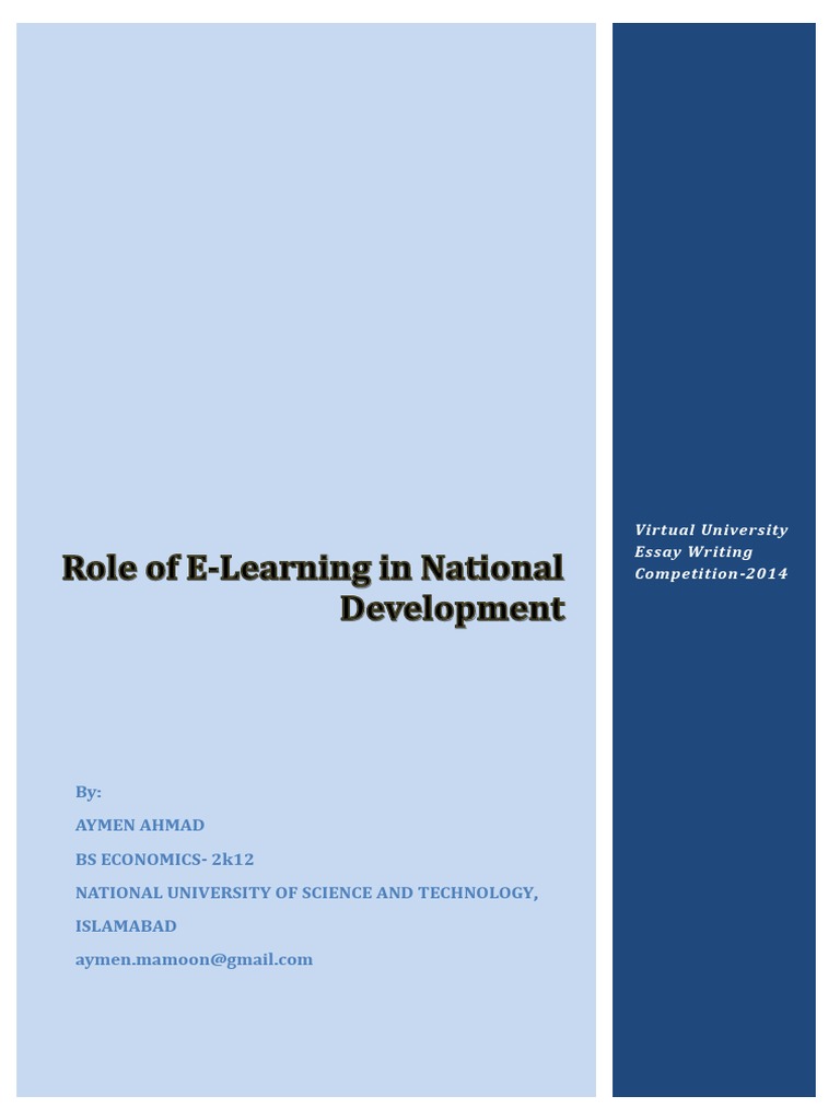 Role of E Learning in National Development | PDF | Educational ...