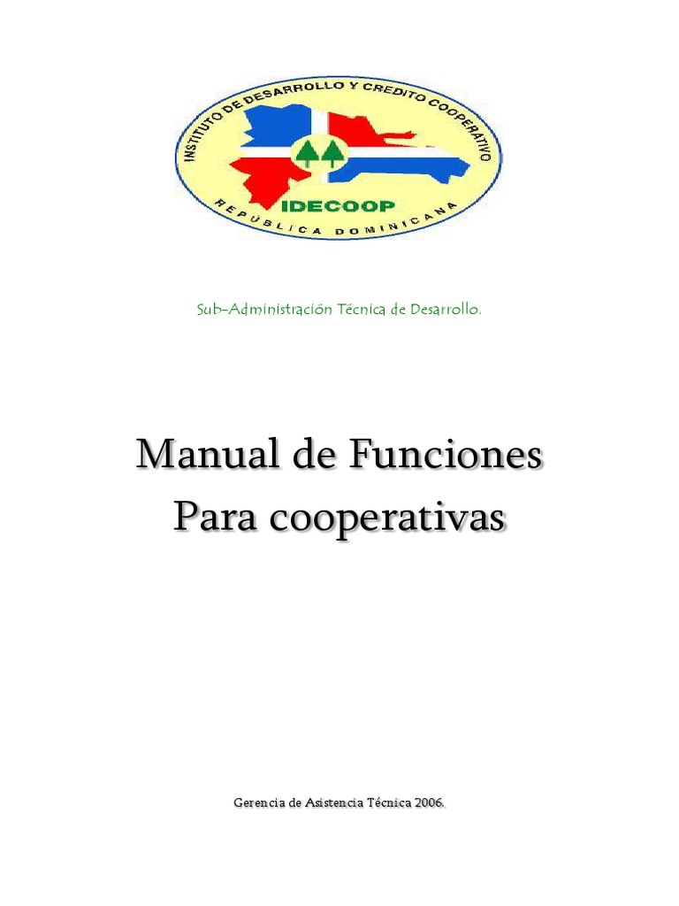 Manual de Funciones de Cooperativa | PDF | Finanzas y dinero