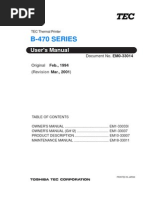 TEC B-470 Maintenance Manual