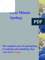 One Minute Apology