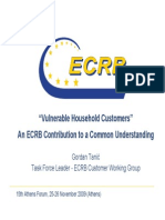 Vulnerable Household Customers an ECRB Contribution to a Common Understanding