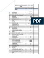 Datos Tecnicos Transformador de Potencia