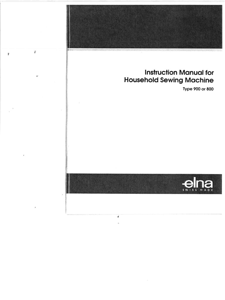 Elna 8000 9000 Diva Sewing Machine Instruction Manual PDF