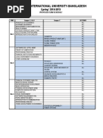 Proposed Exam Schedule of Spring 2014-15