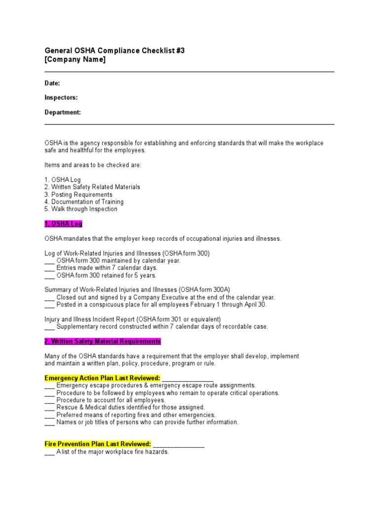 Occupational Safety And