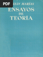 Ensayos de Teoría. Julián Marías PDF