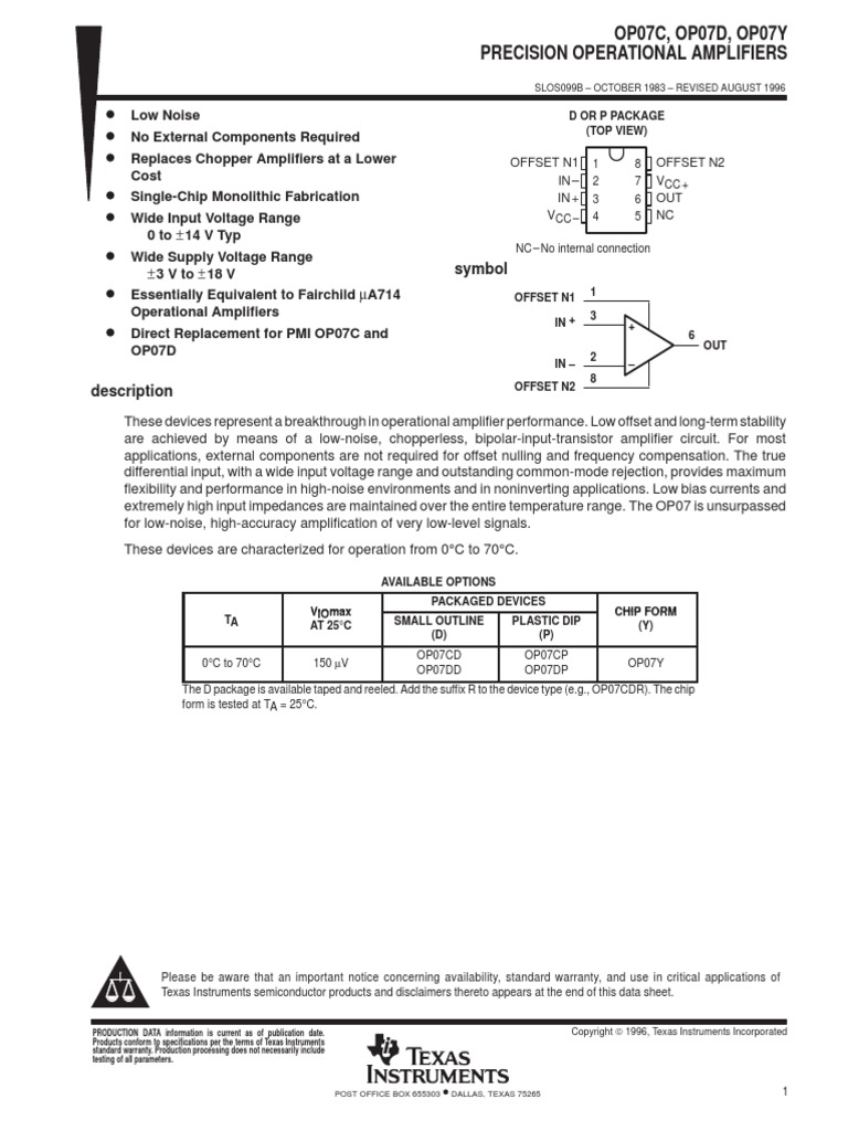 OP07DP | PDF