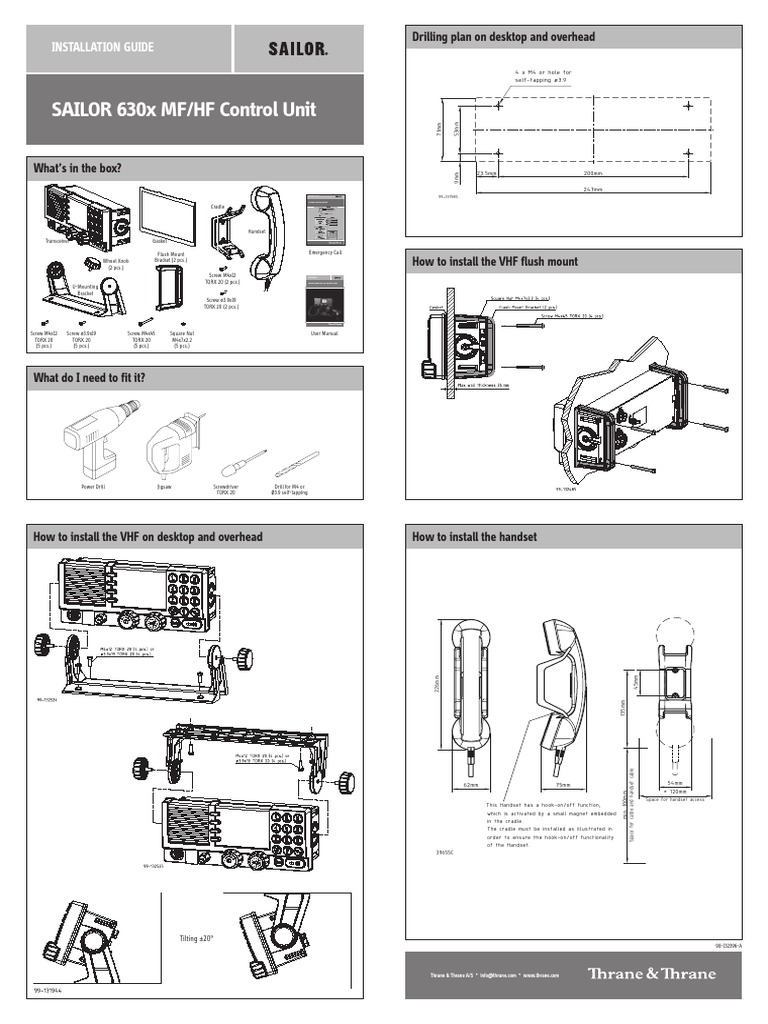 SAILOR 6300 Installation Guide | PDF | Telecommunications | Equipment