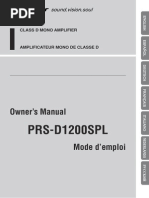 PRS-D1200SPL: Owner's Manual