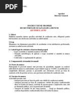 Instructiune Proprie de Securitate Si Sanatate A Muncii - 1 Sectorul Auto