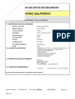 Ficha de Datos de Seguridad Acido Sulfurico