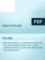 Crear Foros WEB