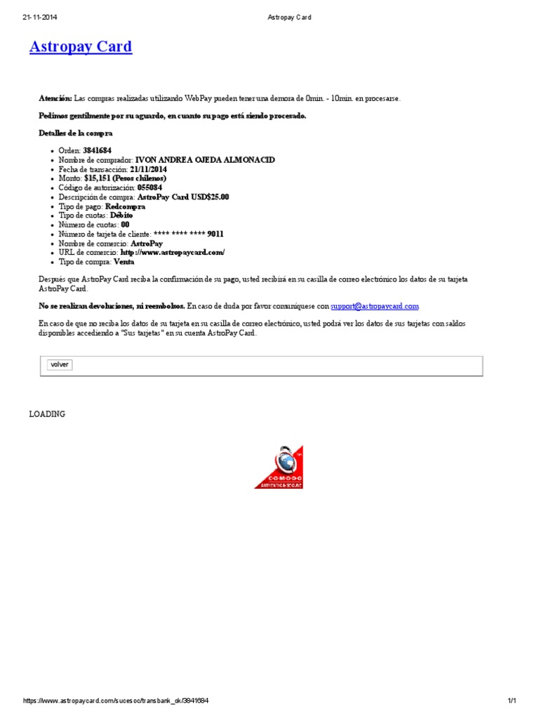 Astropay Card PDF | PDF | Negocios | Derecho