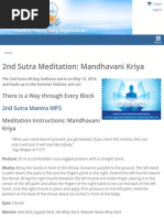 2nd Sutra Meditation: Mandhavani Kriya - 3HO Kundalini Yoga - A Healthy, Happy, Holy Way of Life