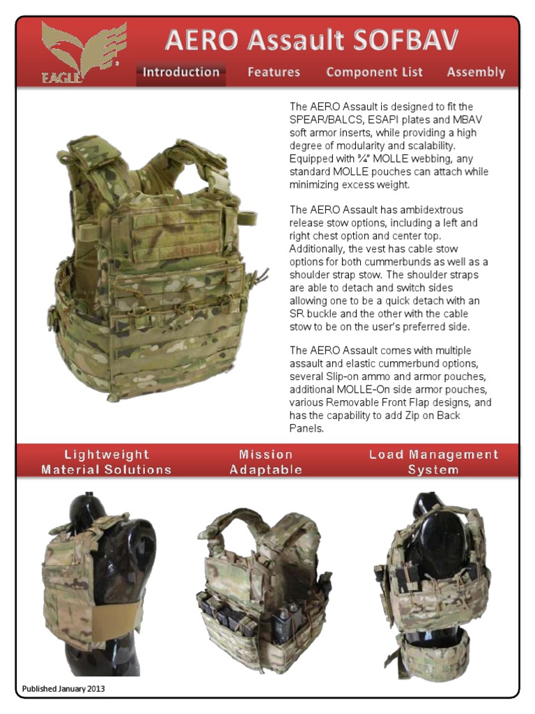 Eagle Aero Assault SOFBAV Manual | PDF | Clothing | Consumer