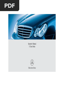 Mercedes C CLass W203 Users Manual