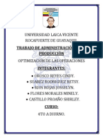 Optimizacion de Operaciones Nestle S.A