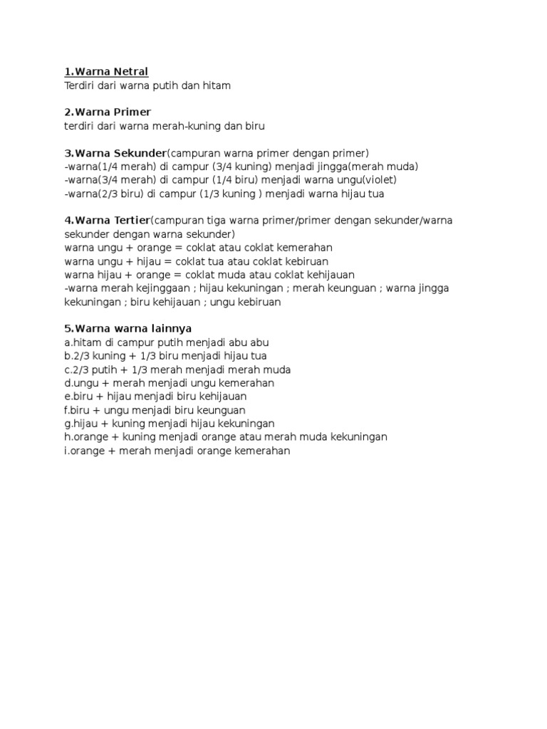 Perpaduan Warna Pdf