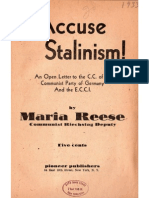 I Accuse Stalinism 1933 - Maria Reese