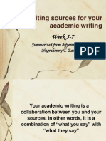 Citing Sources For Your Academic Writing: Week 5-7
