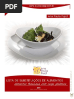 Tabela de Índice Glicêmico 