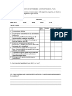 ENCUESTA de Satisfacción de Servicios Del Gobierno Regional Piura