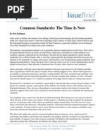 Common Standards: The Time Is Now