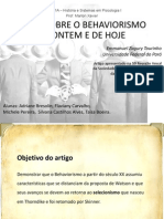 História do Behaviorismo