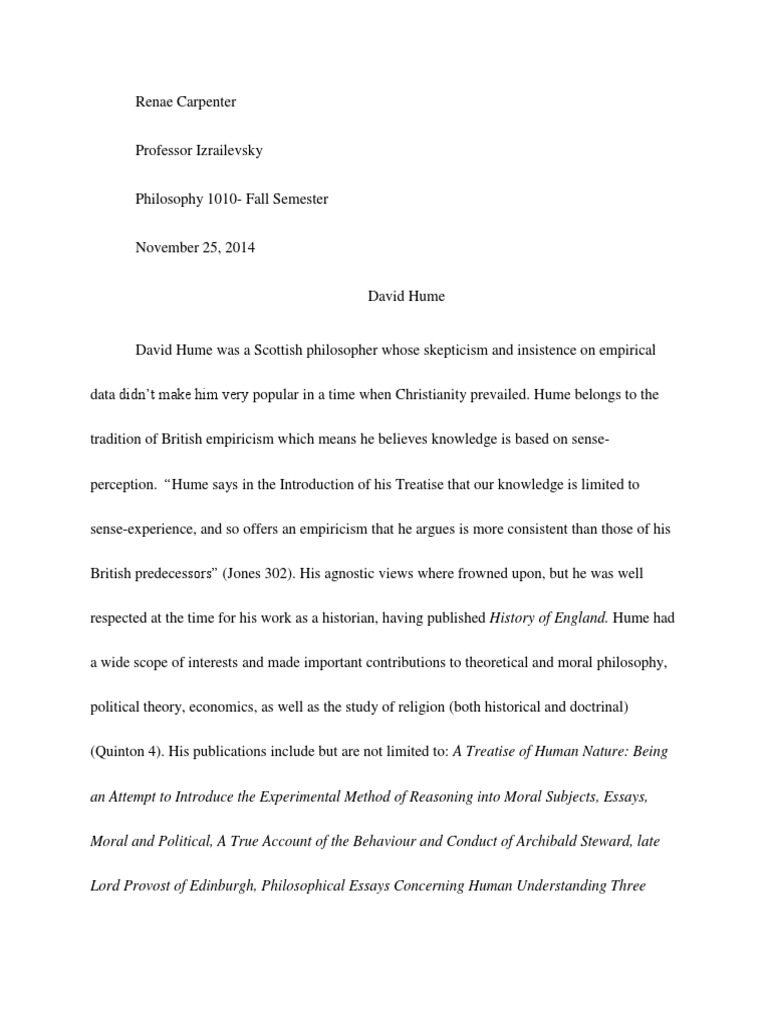 david hume David Hume Philosophy Of Self