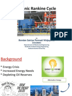 Organic Rankine Cycle