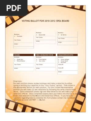 Voting Ballot