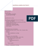 Example Program To Implement Dictionary Using Binary Search Tree