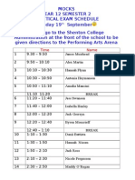 Practical Exam Mocks Schedule 2011